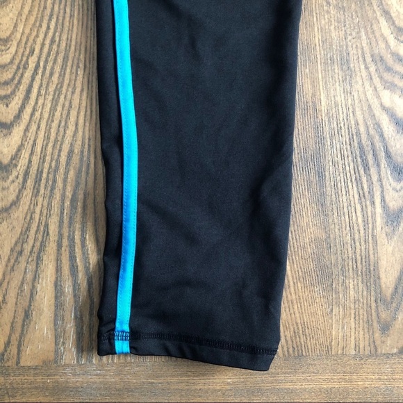 🎄 Guilty tights black  with blue stripes SZ L - Picture 6 of 6